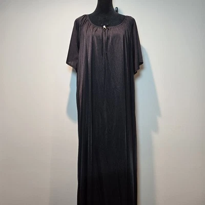 Vestido de noche largo Only Necessities 2X ropa de dormir negra para mujer Foto 1 de 4