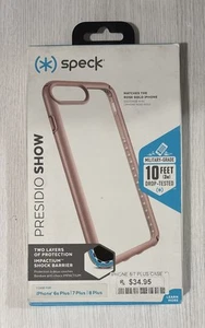 Speck Presidio Show Case for iPhone 8 Plus/7 Plus/6s Plus - Clear/Rose Gold - Picture 1 of 2
