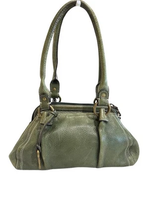 Bolso de hombro de cuero fósil verde de colección años 90 Foto 1 de 4