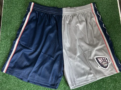 Mitchell & Ness 2006 New Jersey Nets Split Swingman Basketball Shorts 4XL New - Image 1 of 4