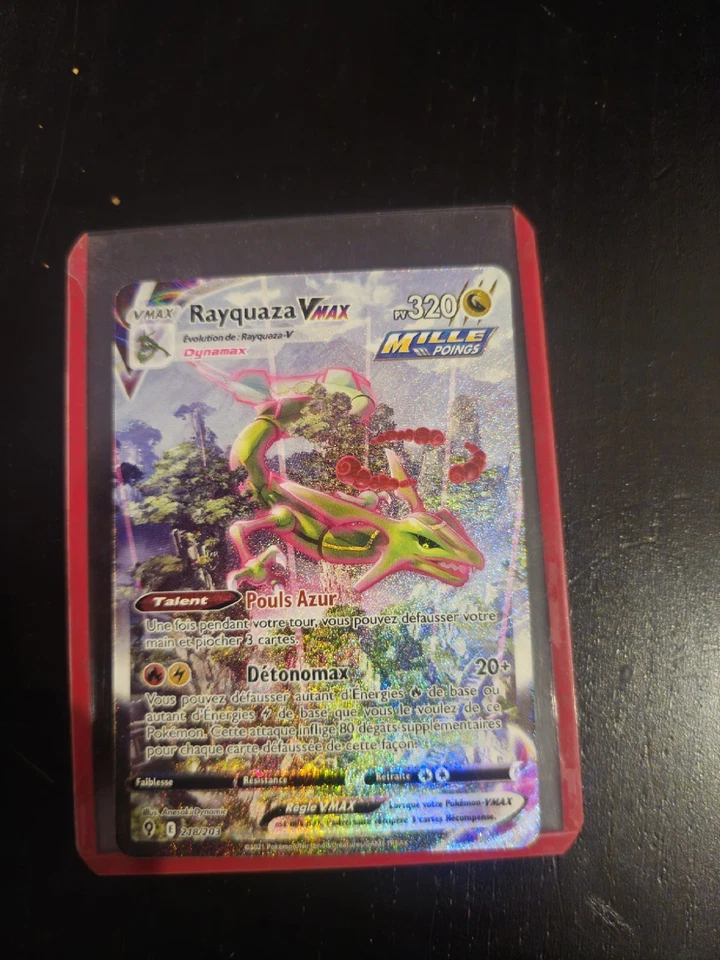 Carte Pokémon Rayquaza Vmax Secrète 218/203 Eb7 Evolution Céleste Fr - Photo 1/4