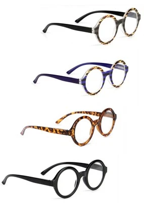 FADS & FASHIONS LIMITED Klassische rundes Gestell stilvolle Retro Lesebrille Unisex in 4 Farben DX80