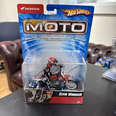 Фигурка Hot Wheels MOTO Kevin Windham Honda No14 Dirt Bike — запечатанная — подписанная - Изображение 1 из 4
