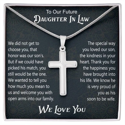 Collar Cruz Artesanal para Futura Sueña el Día de la Boda, Regalo para Novia Foto 1 de 4