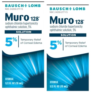 Muro 128 5% Natriumchlorid Hypertonicity Ophthalmic Solution, 2 Pack 15ml - Bild 1 von 5