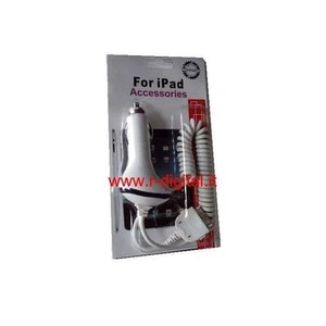 CARICABATTERIE APPLE IPAD IPAD2 CARICATORE ACCENDISIGARI AUTO MACCHINA BATTERIE  - Picture 1 of 1