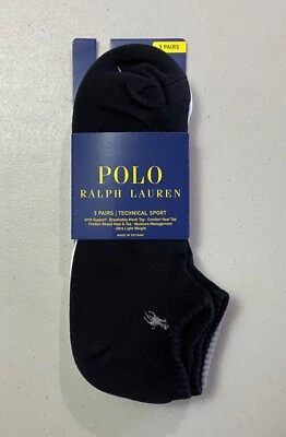 Ralph Lauren - 3 Pack Technical Sport Low Cut Socks Arch support Breathable Mesh - Image 1 of 4