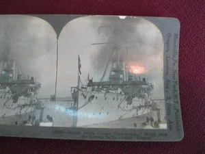 Stereoview Keystone View Co Britischer Schlachtkreuzer Unbeugsam Blucher WWI (O) - Bild 1 von 4