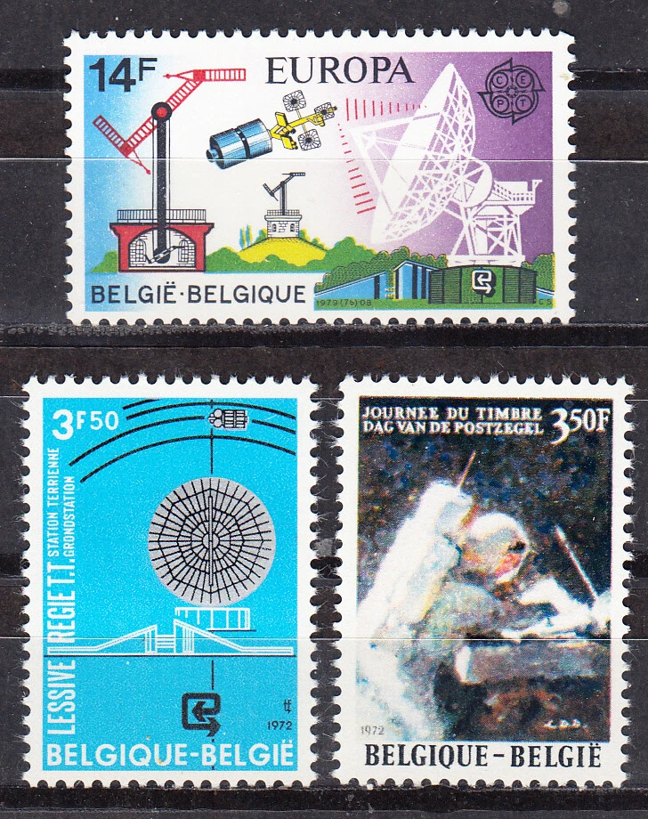 W BELGIUM 0824+832+1343 SPACE TELECOMMUNICATIONS - Image 1 of 1