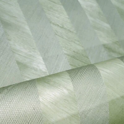 TR4283 York Ronald Redding Striped Light Green Natural Grass Cloth Wood Veneer - Image 1 of 4