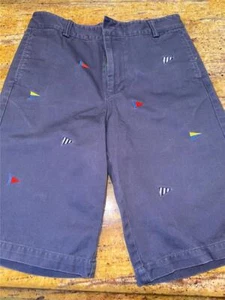 Vineyard Vine Blue Classic Fit 9" Embroidered Flags Blue SZ 14 W26" - Picture 1 of 2