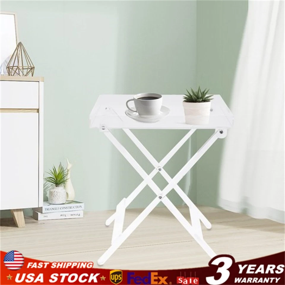 Clear Plastic Acrylic Folding Table TV Snack Tray Living room Coffee Tea Table - Изображение 1 из 1