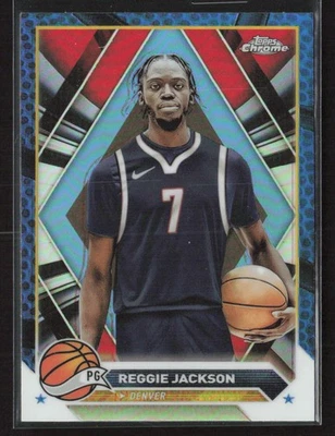 Reggie Jackson 2023-24 Topps Chrome #168 Blue Basketball Refractors - Image 1 of 2