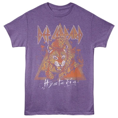 Camiseta para hombre Def Leppard Hysteria Leopard banda mercancía Foto 1 de 4