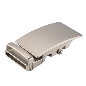 Men's Solid Buckle Automatic Ratchet Leather Belt Buckle M9I44973 - Imagen 1 de 7