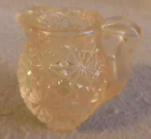 Depression Glass Daisy & Button Mini Pitcher LE Smith Clear Toothpick Holder - Picture 1 of 7