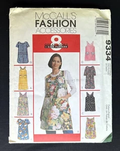 McCall's 9334 Misses Apron Crossback/Button Front/Smock 1998 Pattern S-M-L Uncut - Picture 1 of 3