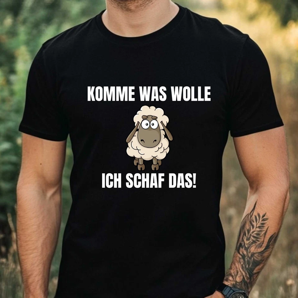 T-Shirt Herren Lustiges Schaf Motiv Baumwolle Größe XS bis 5XL - Bild 1 von 1