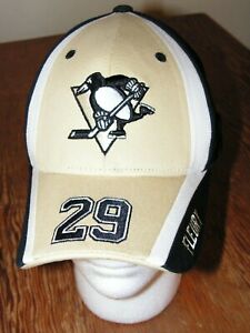Pitsburgh Penguins NHL Hockey Ball Cap Embroidered Hat #29 Fleury Face Off RBK