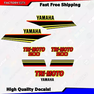 Graphic kit fits 1985 85' yamaha YTM 200 Tri-Moto Yellow Plastic Stickers Decals - Foto 1 di 1