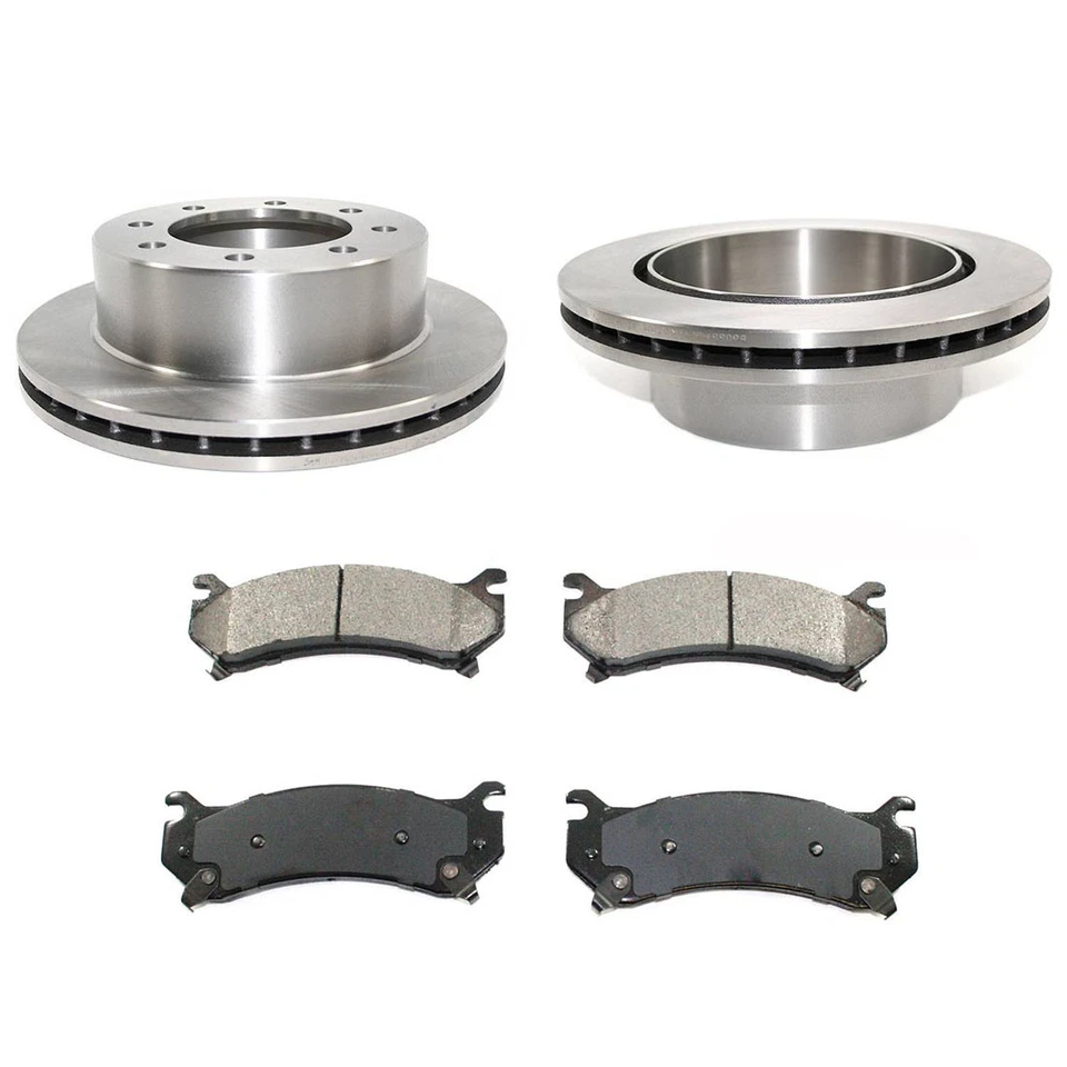 Kit de rotor y pastillas de freno para Chevrolet Silverado 3500 2005 2006 6,6 L V8 Foto 1 de 1