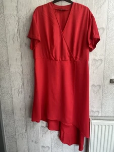 Red Asymmetrical Dress From Very Size 24 - Picture 1 of 5