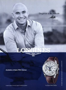 Reloj Longines Andre Agassi 2008 reloj 1 página anuncio de revista - Imagen 1 de 1