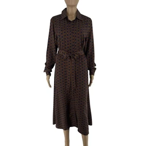 GANT Women Navy Blue Chain Print Long Sleeves Shirt Dress Size EU 38 UK 10 US 8 - Picture 1 of 7
