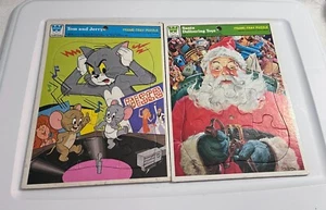 Vintage Tom And Jerry Frame Tray Puzzle 1979 Whitman Santa Claus - Picture 1 of 4