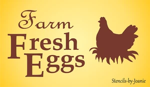 STENCIL Farm Fresh Egg Hen Nest Chicken Country French Farmhouse DIY Craft Signs - Picture 1 of 8