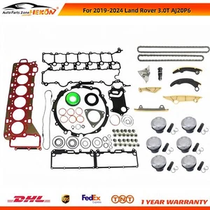 Head Gasket Set Piston Set Timing Chain Kit For 2019-2024 Land Rover 3.0T AJ20P6 - Picture 1 of 13
