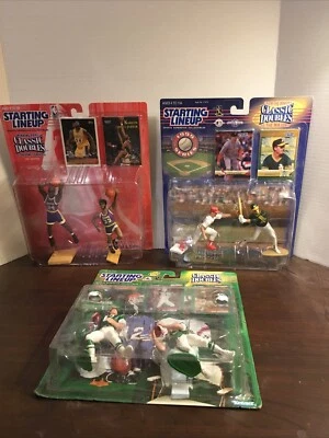 1997, 98, 99 Starting Lineup Classic Double Kareem, Joe Namath, Mark McGwire New - Image 1 of 4