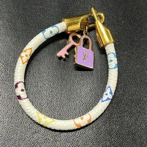 Authentic Louis Vuitton Leather M6604 Rack It Bracelet Monogram Multicolor - Picture 1 of 7