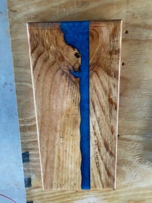 New Handmade Wood Epoxy Custom Cutting Board in Blue - Image 1 of 3