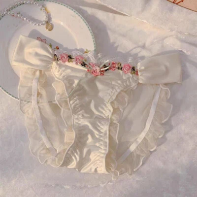 Dulces Niñas Floral Bragas Calzoncillos Calzoncillos Japonesa Lolita Lindo Mujer Braga Foto 1 de 4