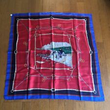 Loewe Scarf Authentic Cloth Fashion Red Blue Horse Dog People