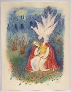 Pray for the Peace of Jerusalem limited signed serigraph by Reuven Rubin - Picture 1 of 6