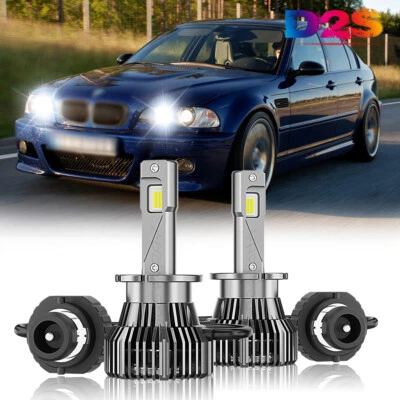 38000LM D2S D2R LED Headlight Bulbs Replace HID Xenon Super White Conversion Kit - Image 1 of 4