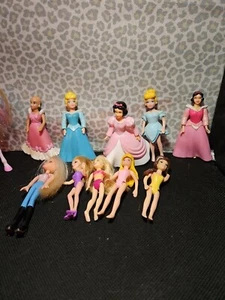Lote Polly Pocket Disney Princess Friends con vestidos de goma y con Campanilla - Imagen 1 de 8