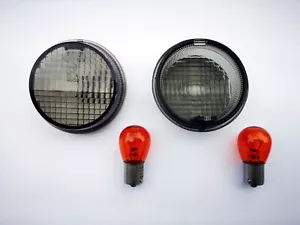 schwarze Blinker Gläser Honda VT 125 VT 750 VT 1100 Shadow smoked signal lenses - Picture 1 of 1