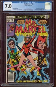 Ms. Marvel #18 CGC 7.0 WHITE PG  1st Full Appearance of MYSTIQUE Comic 1978 G867