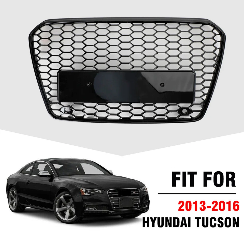 New For 2013-2016 Audi A5 S5 B8.5 Black Honeycomb Mesh Front Bumper Grille Style - Изображение 1 из 4