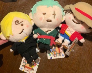 Juguete de peluche Yurutto de una pieza Luffy Sanji Zoro Mugiwara Store conjunto limitado de 3 nuevos - Imagen 1 de 1