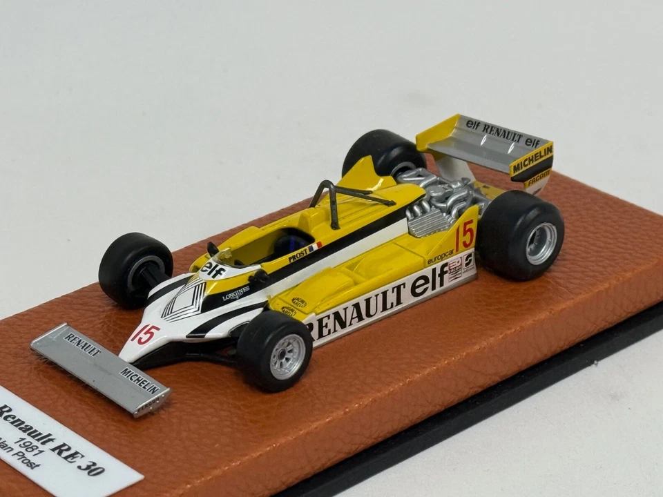 1/43 Renault RE30 from 1981 F1 Season of Alan Prost Leather base JPN186 - Image 1 of 4