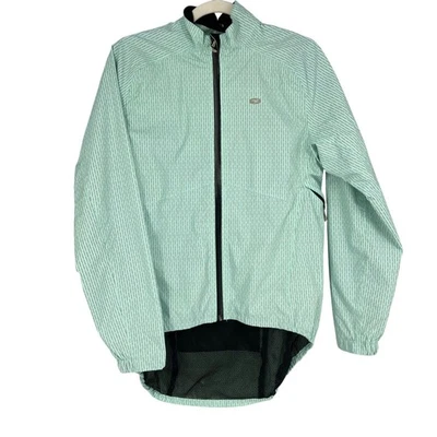 Chaqueta cortavientos de nailon forrada de malla verde menta mediana Sugoi para mujer Foto 1 de 4