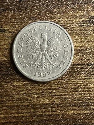 Moneda de aluminio Groszy Eagle 1992 Polonia con alas abiertas moneda real TB3061* Foto 1 de 2