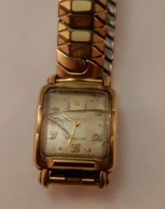 Vintage Wittnauer Herren 10K GF Uhr Teile oder Reparatur fehlende Krone - Bild 1 von 8