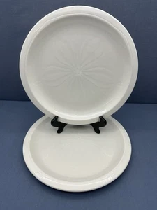 FRANCISCAN Durable China SEA SCULPTURES Sand Dollar 10.5" DINNER PLATES Set of 2 - Picture 1 of 9