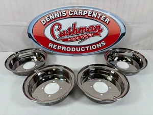 Cushman Eagle, 60 Series, Highlander 4.75 x 7.75" Cushman 100 Chrome Wheels Set - Picture 1 of 17