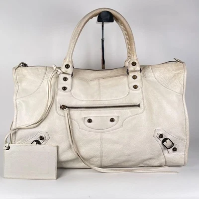 Bolso de Hombro Balenciaga The Work 2 Vías Cuero Blanco de JAPÓN Foto 1 de 4